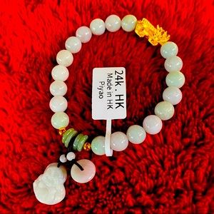 🔴🔴 S O L D 🔴🔴 | 24kGold PiYao in Real Jadeite